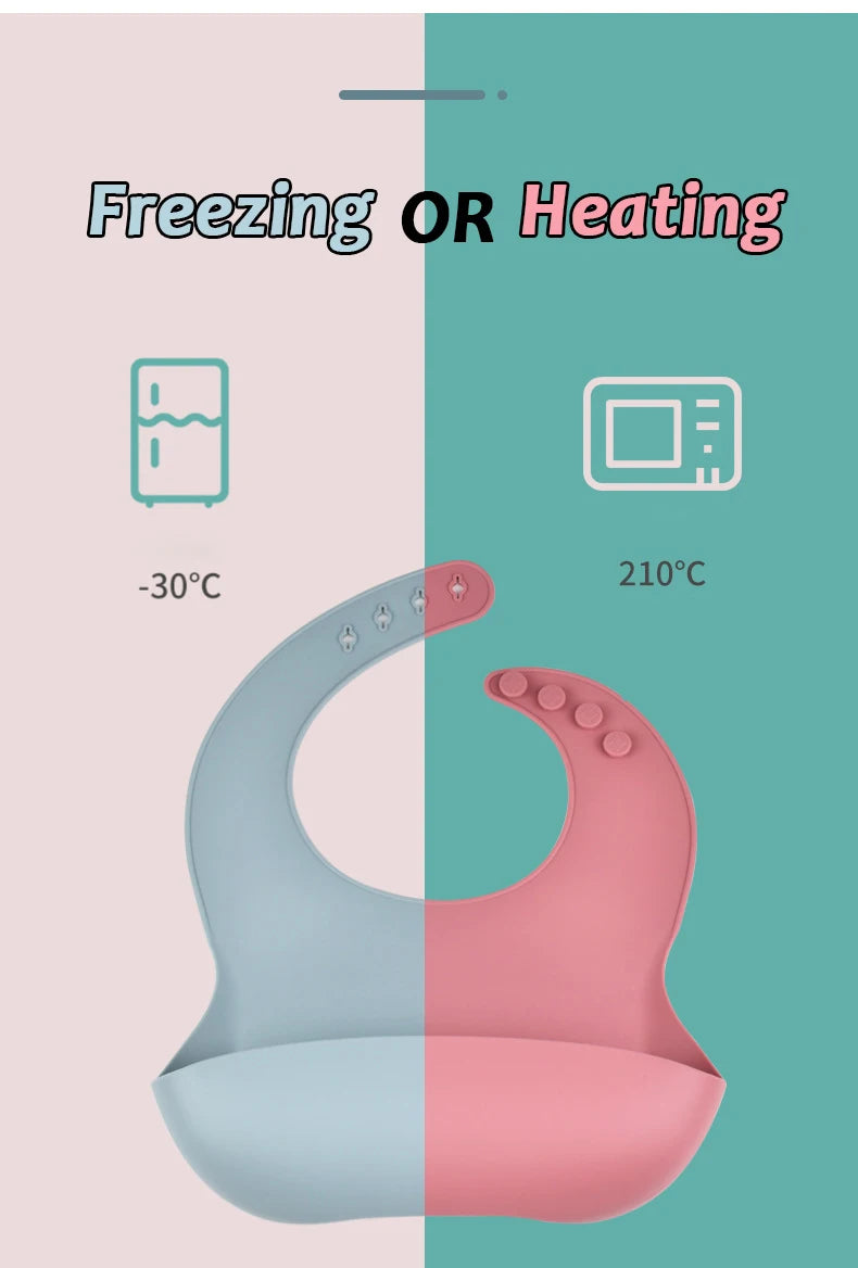 Soft and safe silicone bib for newborn babies