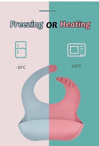 Soft and safe silicone bib for newborn babies