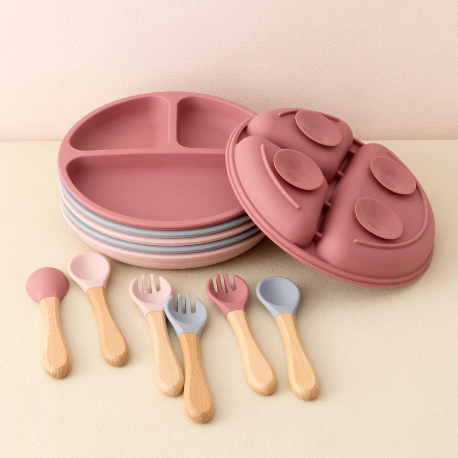 BPA free toddler dinnerware set for mealtime training