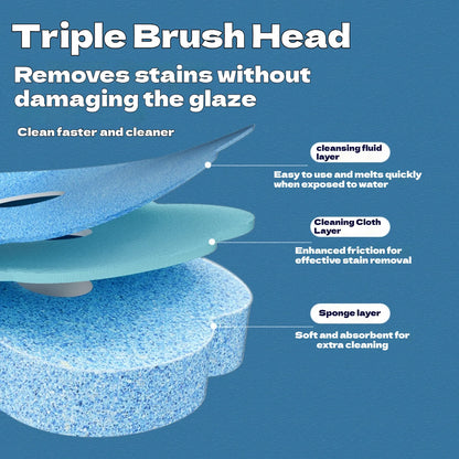Hygienic disposable WC cleaning brush