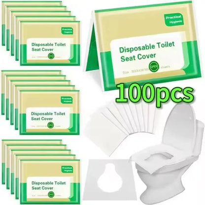 Travel pack of disposable toilet seat covers