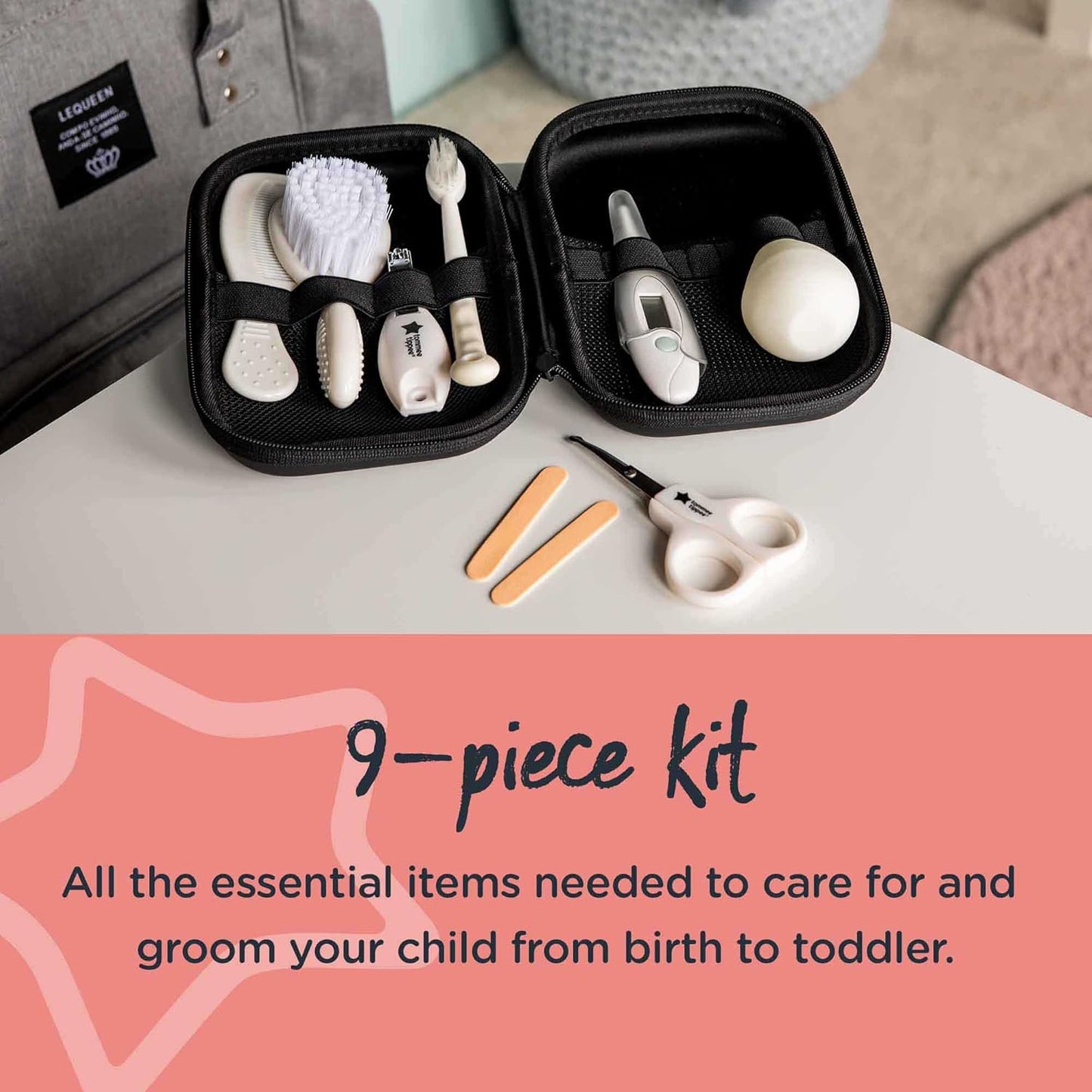  Tommee Tippee 9-Piece Baby Grooming and Healthcare Kit for Everyday Newborn Care