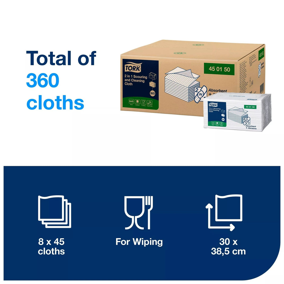 Tork scouring cloths for professional kitchen cleaning