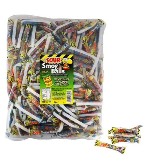 Toxic Waste Sour Smog Balls 2kg – Crunchy Candy with Chewy Sour Centers