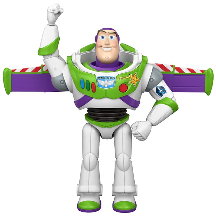 Toy Story Buzz Lightyear 12 inch action figure with wing deployment feature