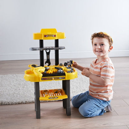Toy workshop set with colourful components