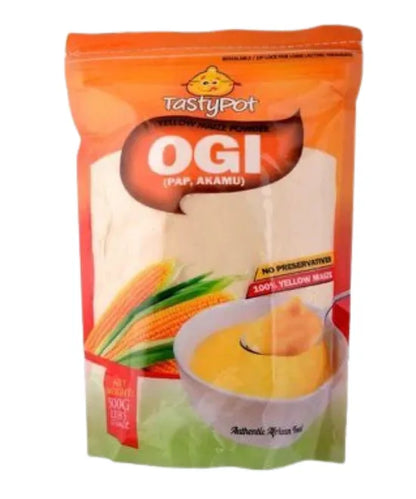 Smooth yellow ogi porridge for breakfast or light meals