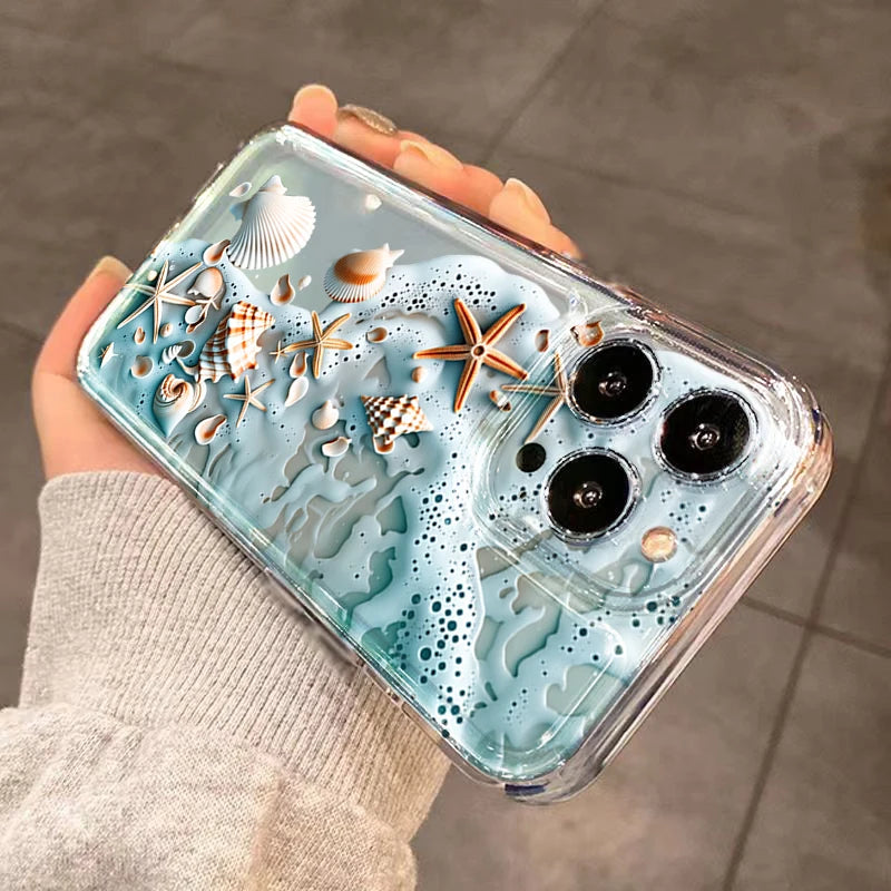 Slim fit Samsung Galaxy TPU case with coastal design
