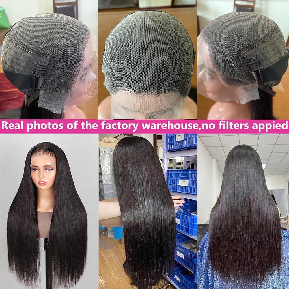 Long silky straight Brazilian lace front wig
