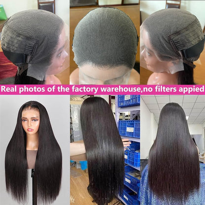 Long silky straight Brazilian lace front wig