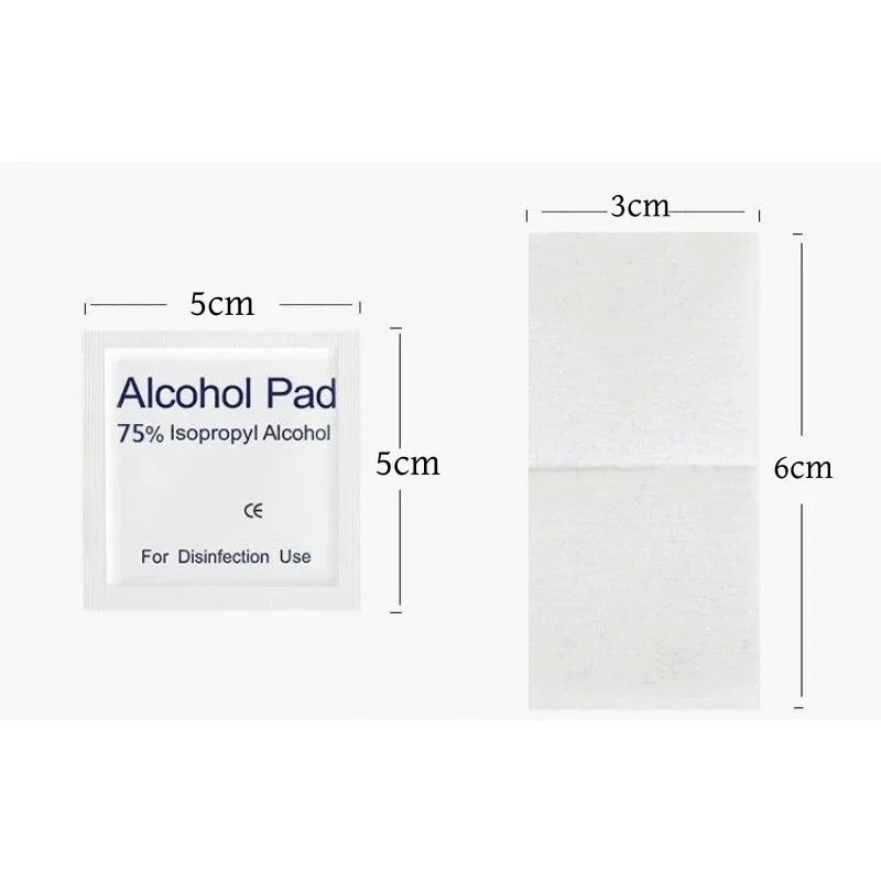 Travel-sized alcohol cleaning pads