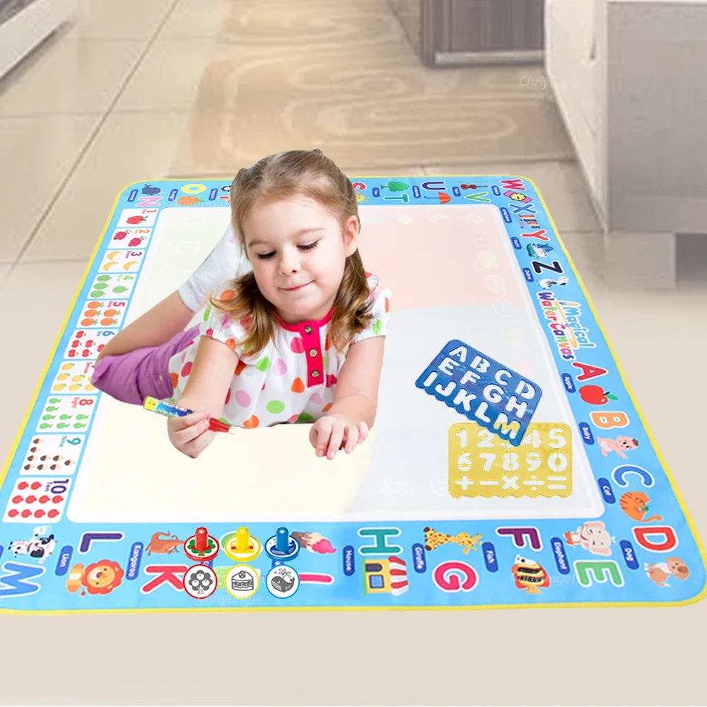 Magic water drawing mat reusable pen filling water instruction