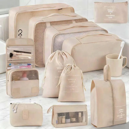 Travel packing cubes set for clothes, shoes and toiletries – luggage organiser 1