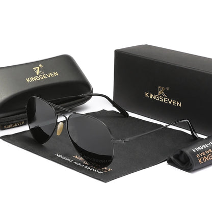 KINGSEVEN sunglasses lens width 57mm height 52mm spec detail