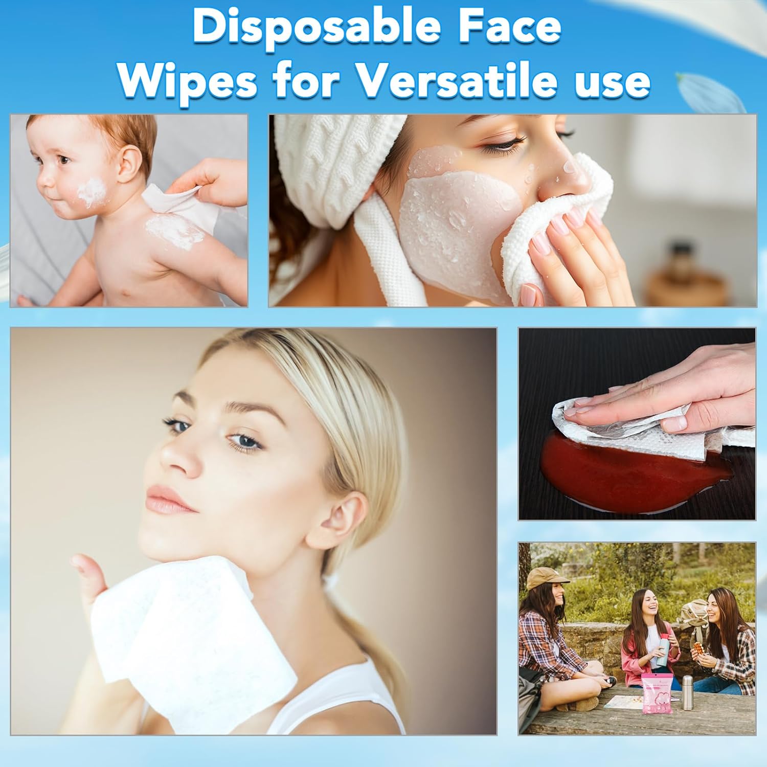 Portable compressed towel tablets for cleaning face