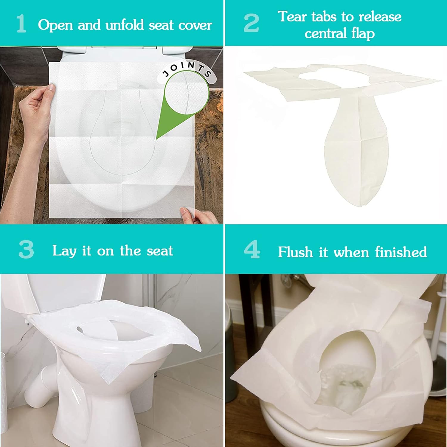 Disposable toilet covers for adults and children