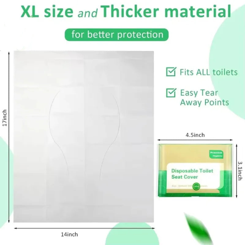 Portable disposable toilet seat covers for travel