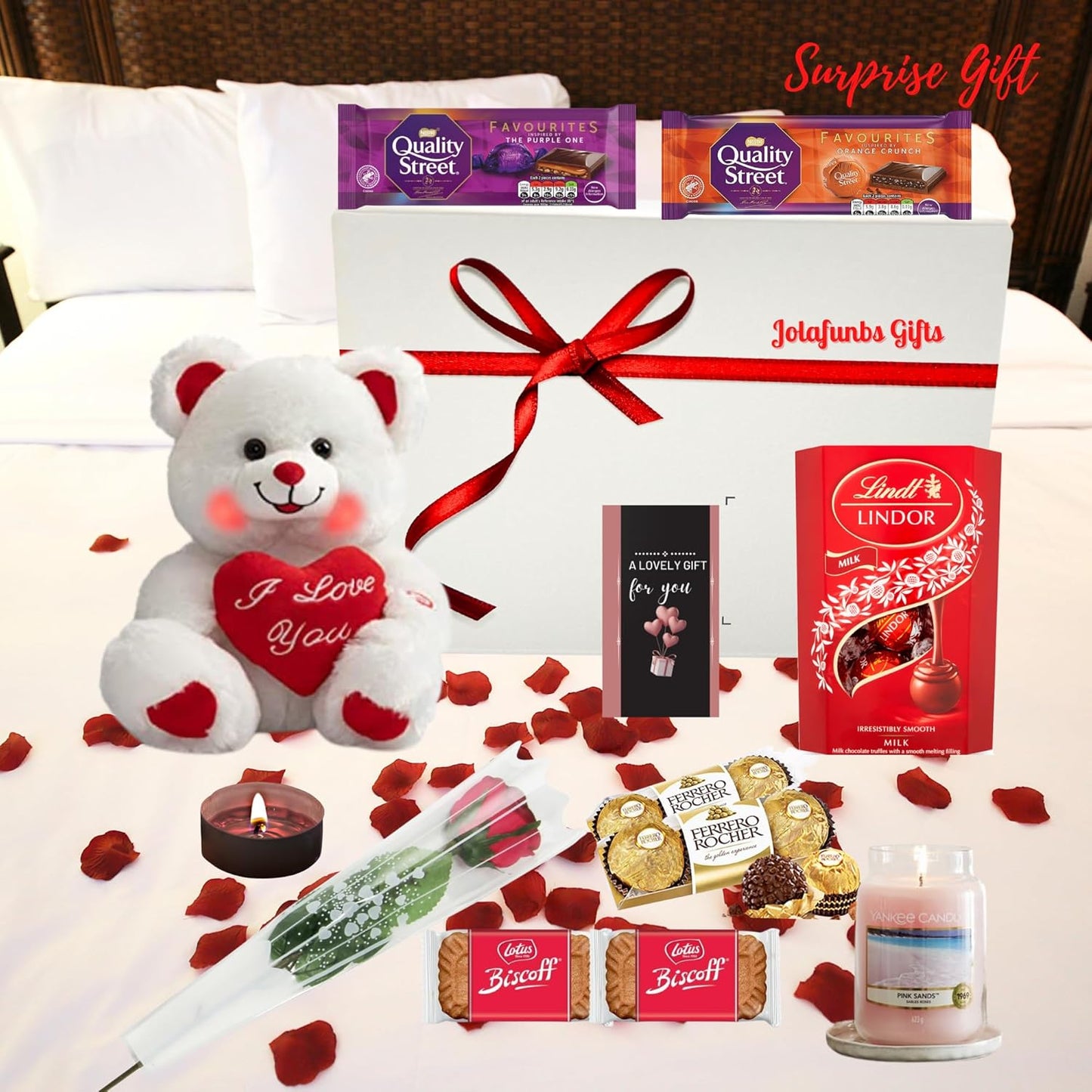 Treat box with assorted sweets and chocolate goodies