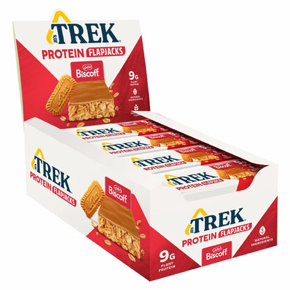 Trek Biscoff Flapjack 16 x 50g high-protein oat bars