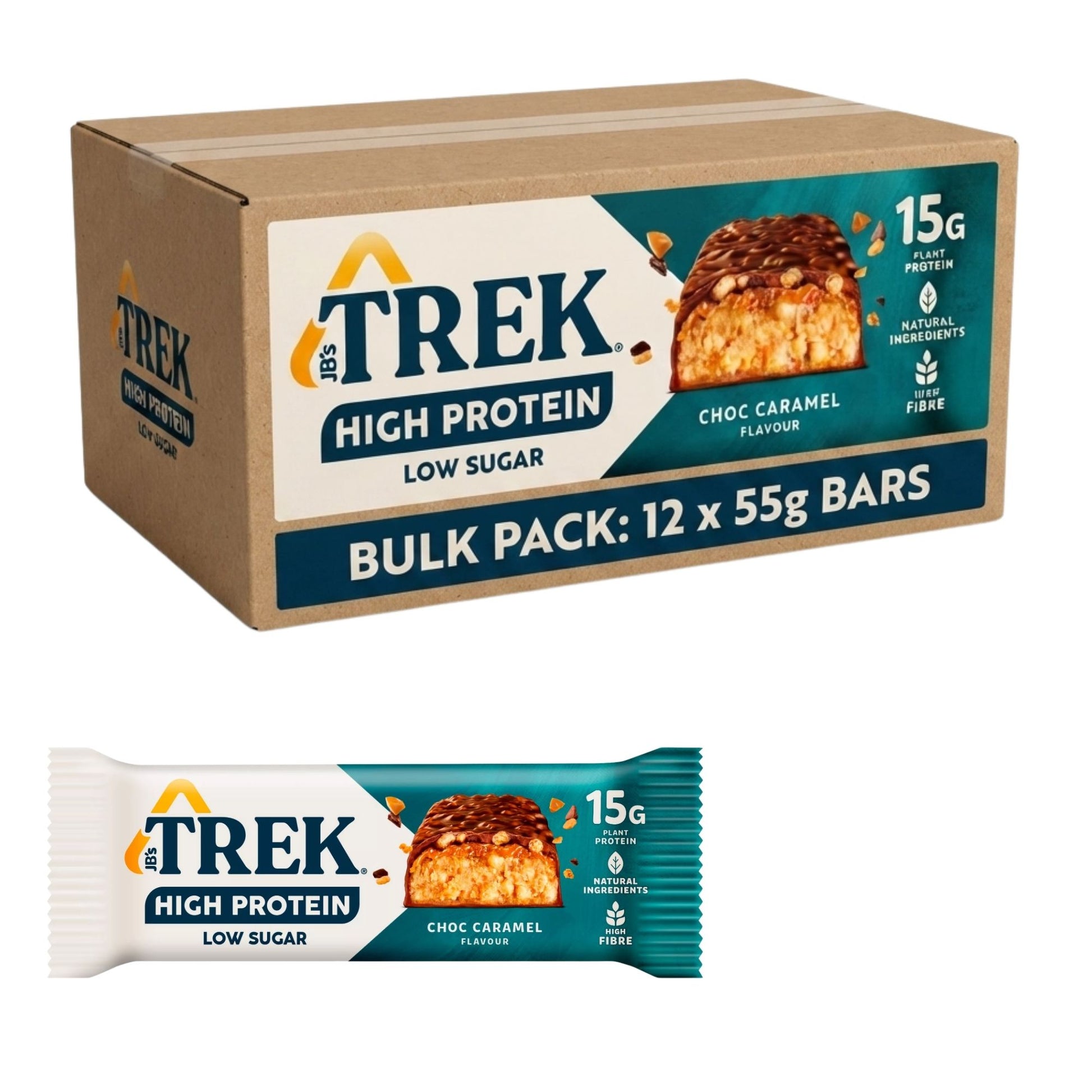 Trek Chocolate Caramel Protein Bars 55g