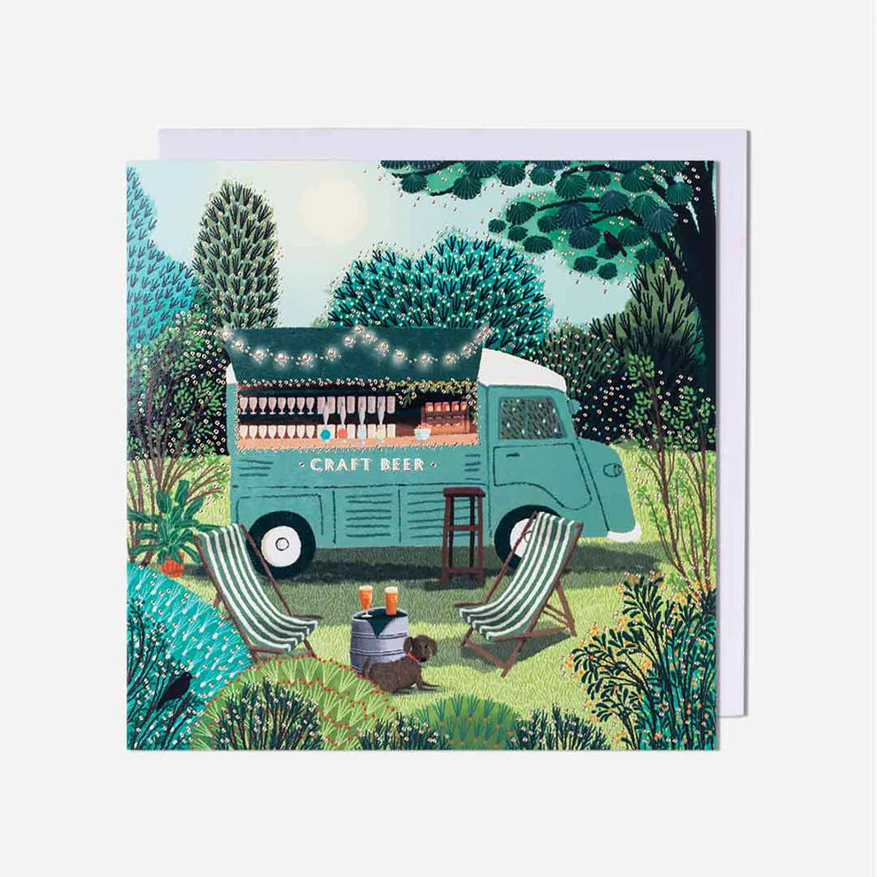 Stylish craft beer cart card perfect for celebrations and gifting, great option when searching greeting cards near me