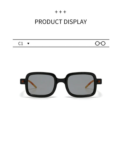 Rectangle retro sunglasses size dimension measurement chart