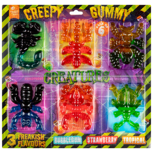 Tricky Treats Creepy Gummy Creatures 6 pack Halloween sweets