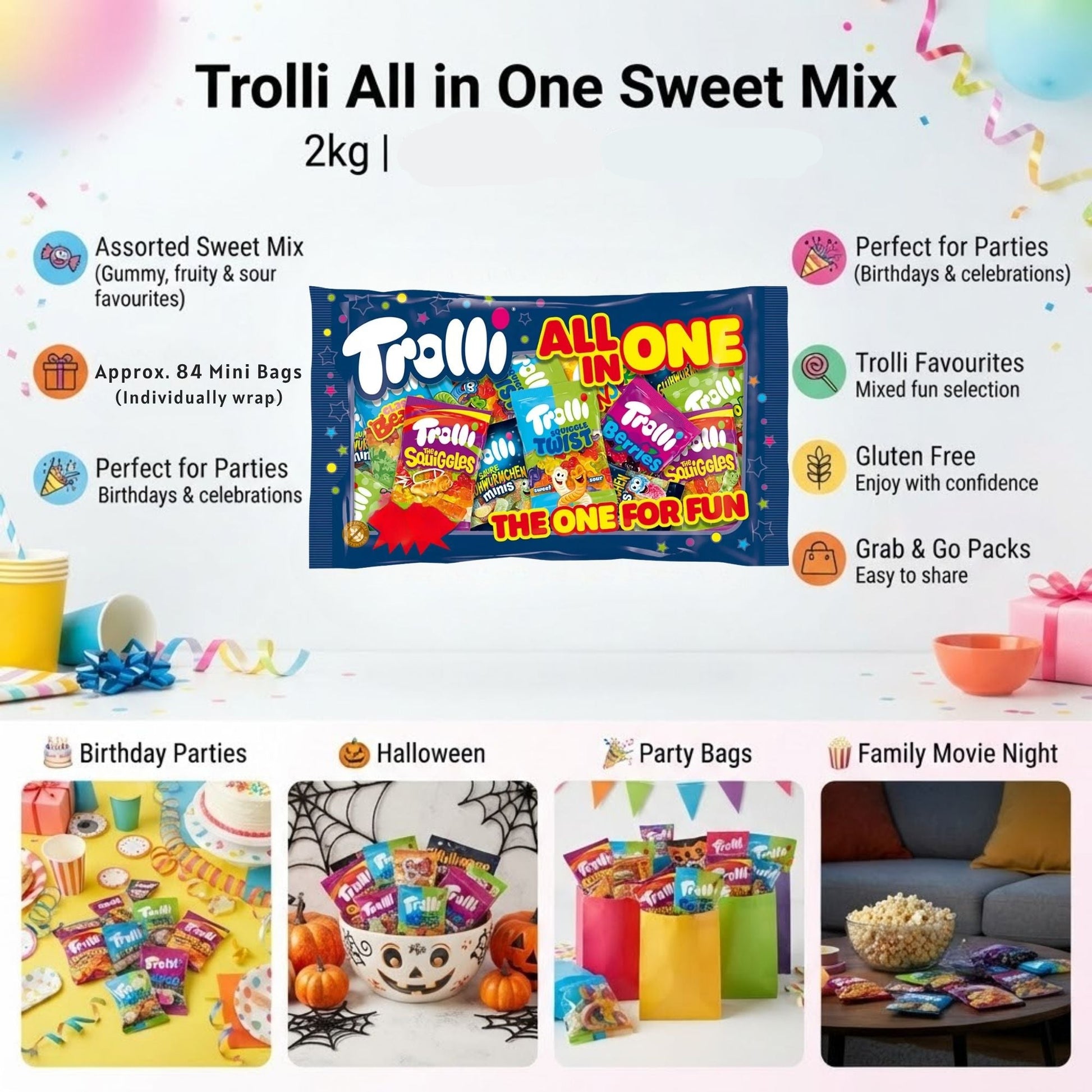 Assorted Trolli mini sweet bags