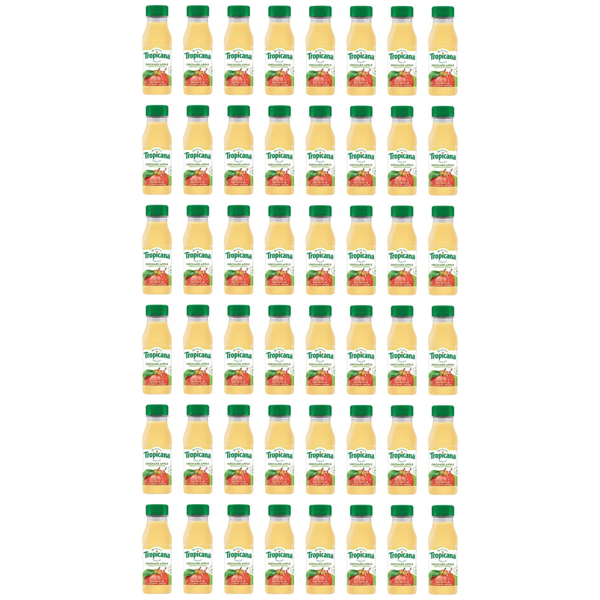 Tropicana apple juice bottles in a bulk pack