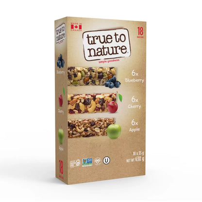 True to Nature Bars 18 x 35g vegan and gluten-free