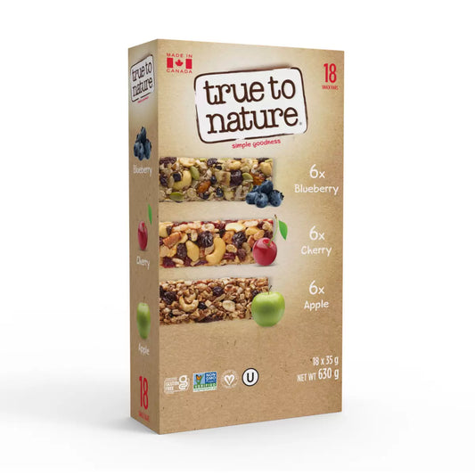 True to Nature Bars 18 x 35g vegan and gluten-free