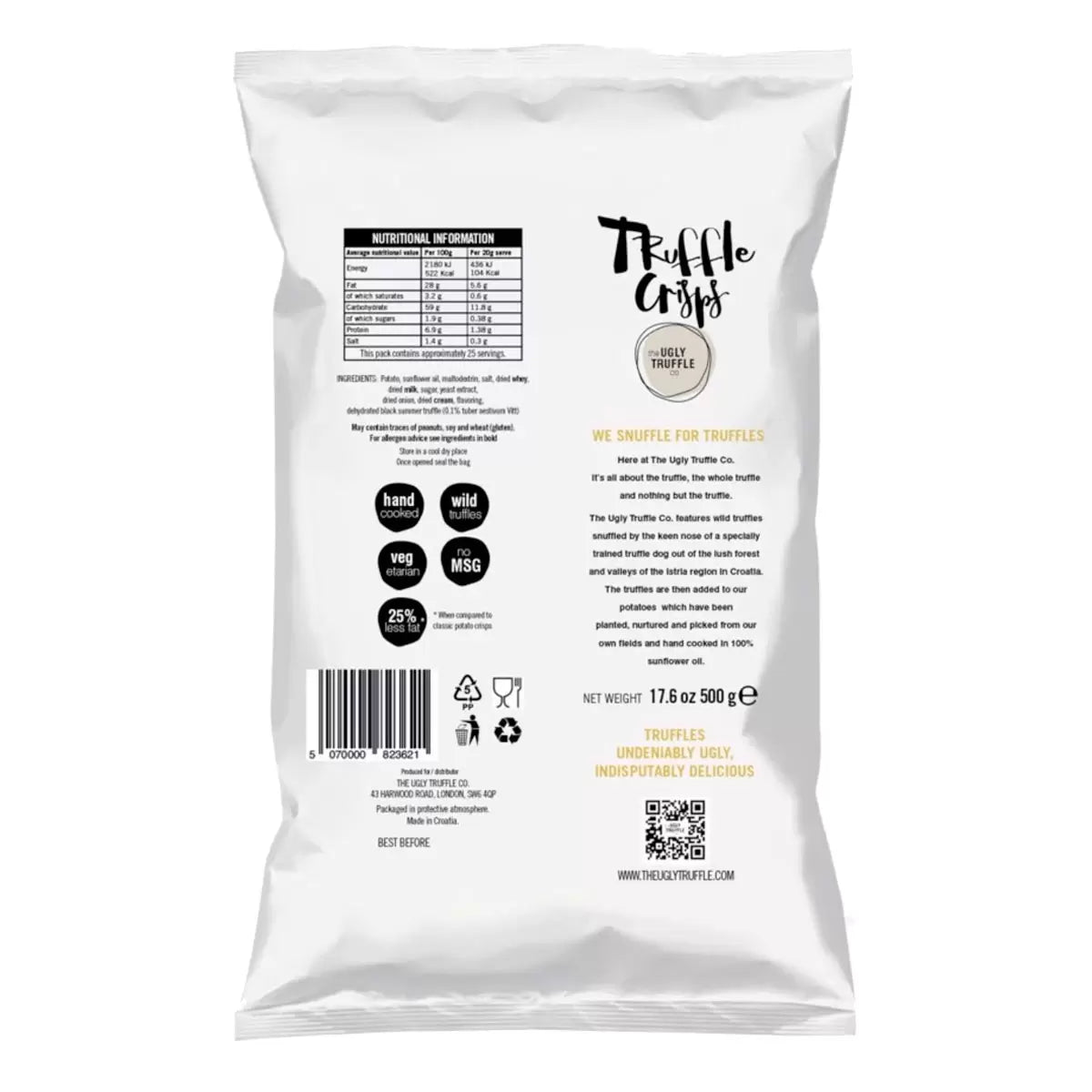 Gourmet truffle flavoured potato crisps