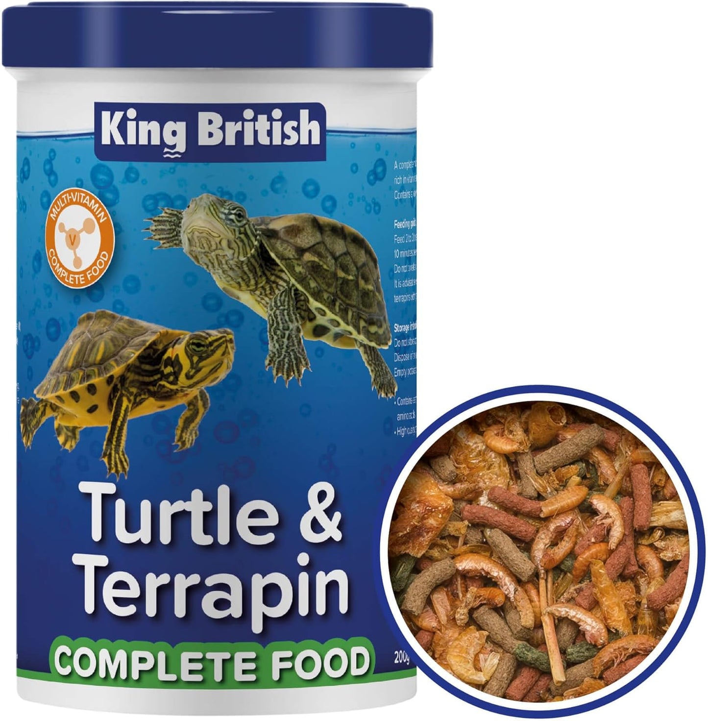 Turtle and terrapin feeding mix with shrimp and krill