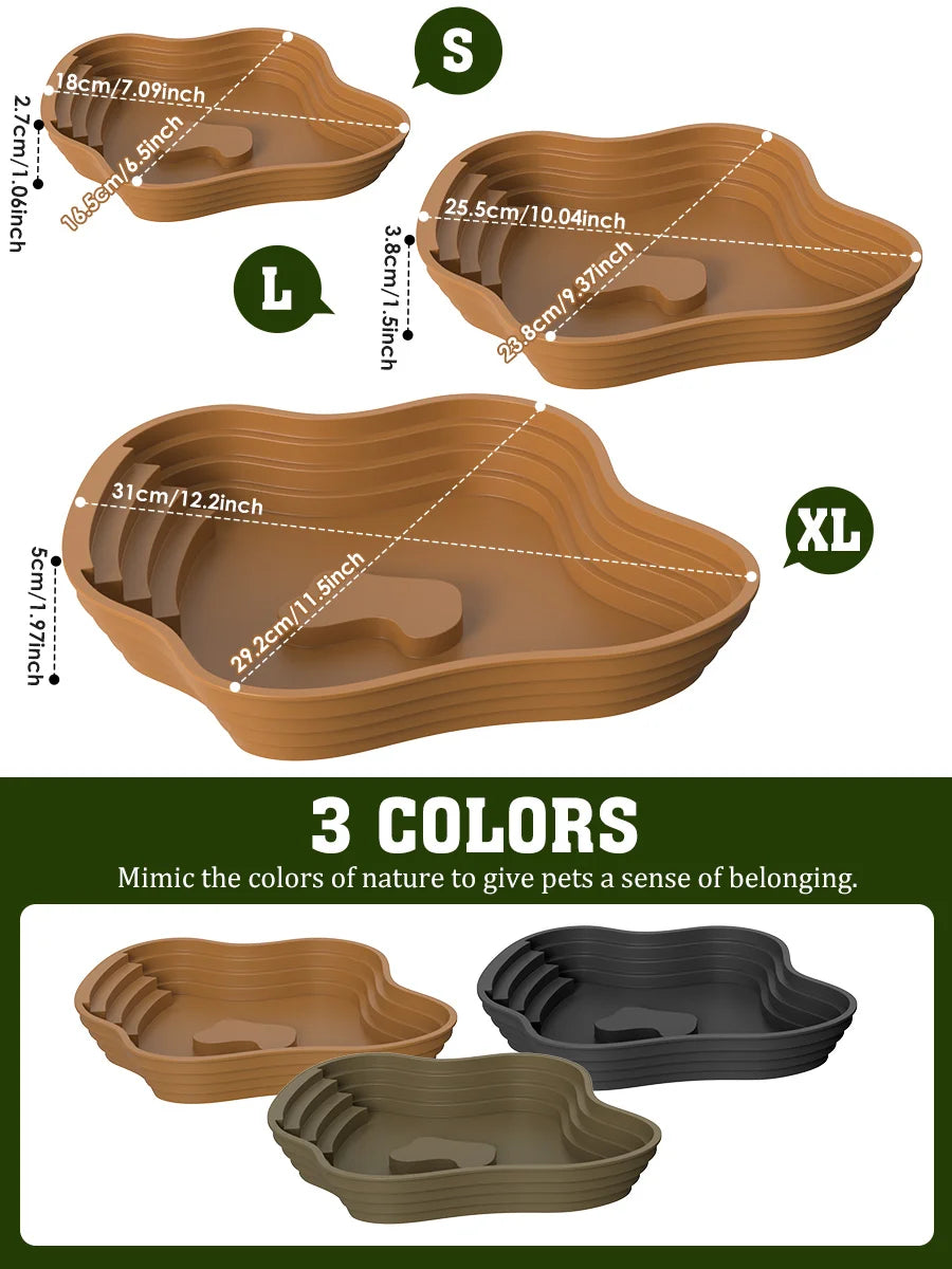 Terrarium accessory for turtles and amphibians