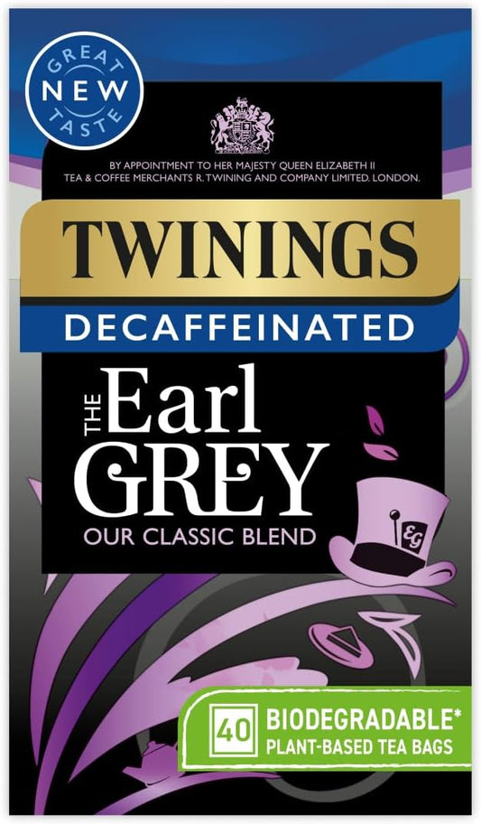 Twinings decaf Earl Grey tea with lemon and bergamot