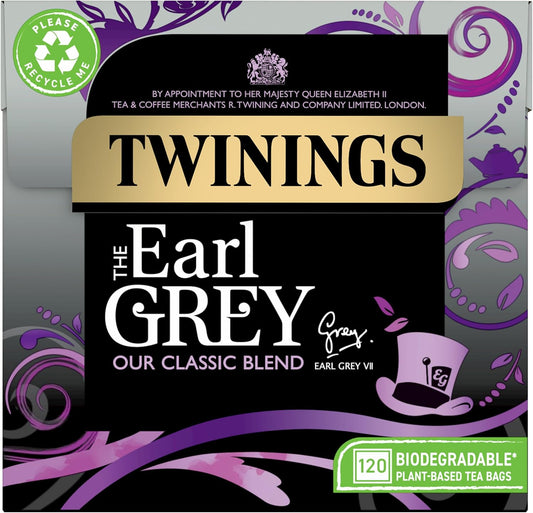 Twinings Earl Grey tea bags 120 pack box