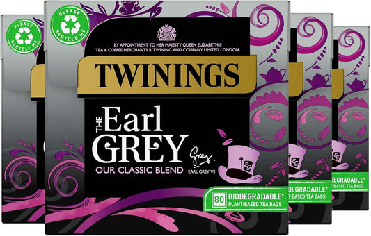 Twinings Earl Grey Tea Bags 4 Pack with 320 Teabags