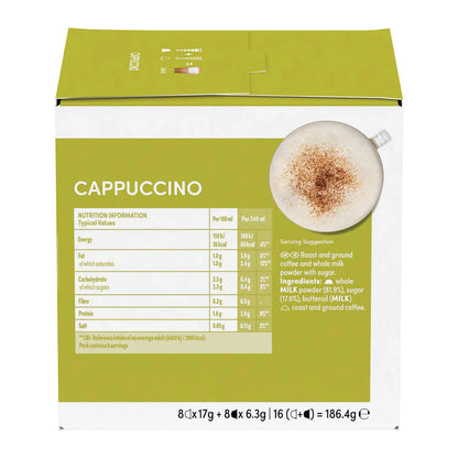 Two-pod cappuccino with milk and espresso layers