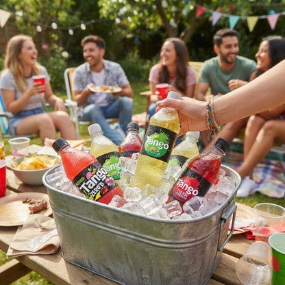 Refreshing Tango drinks chilled bottles