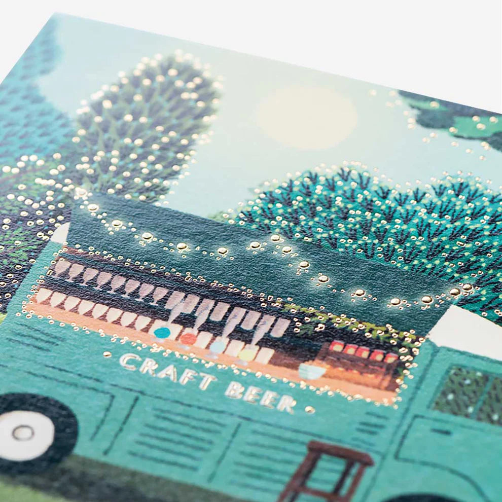  Unique blank card featuring craft beer cart design, ideal for personal messages and part of popular birthday card greeting cards collection