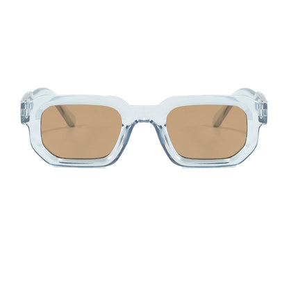 Rectangle frame sunglasses transparent green colour UV400