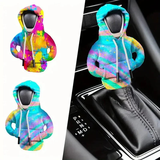 Universal car gear shift knob hoodie cover