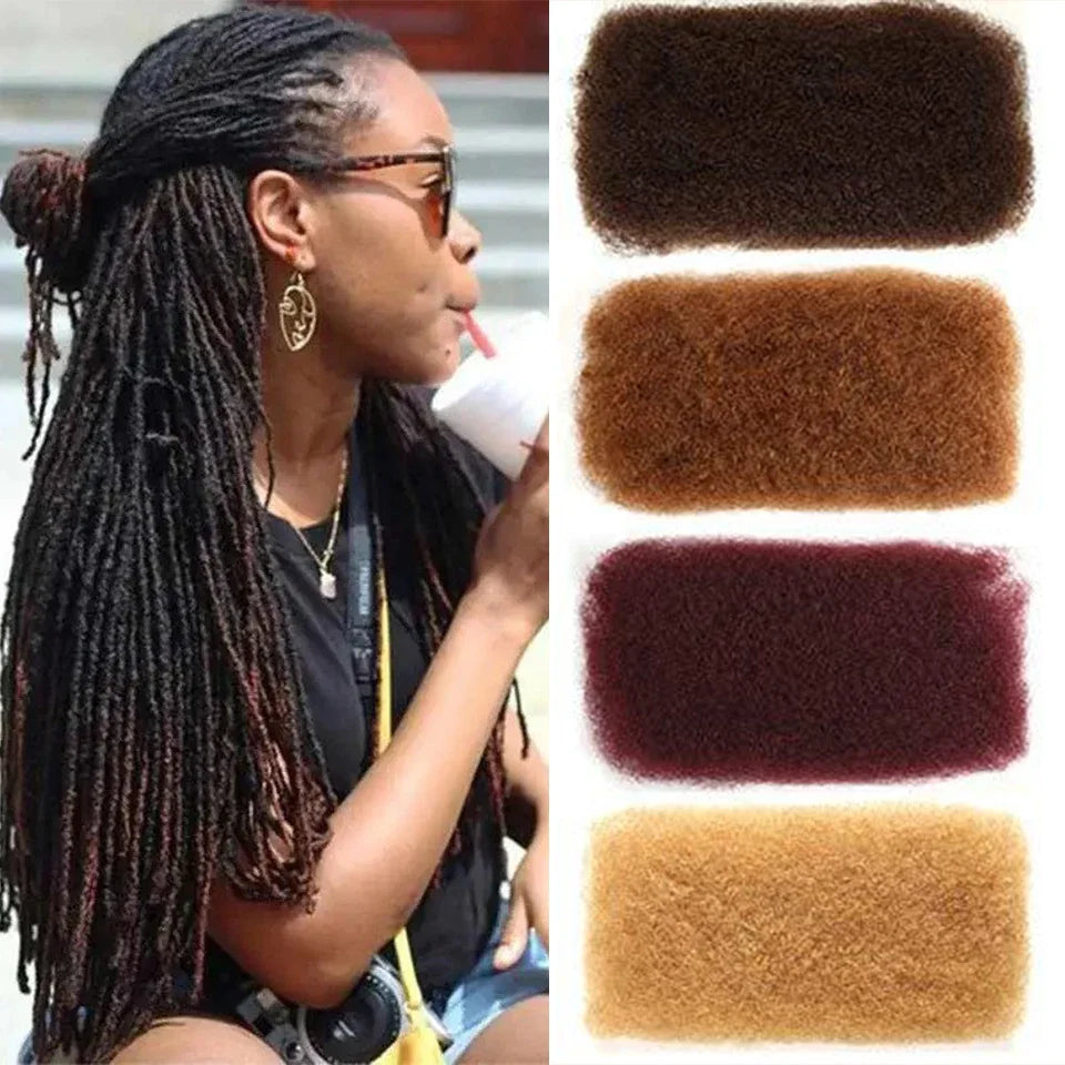 Natural Afro curly bulk hair for styling