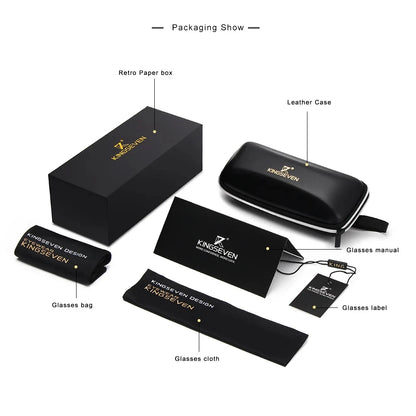 KINGSEVEN gold G15 polarized pilot sunglasses anti reflective