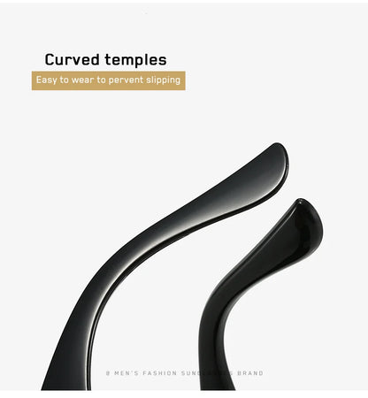 Square frame sunglasses close up hinge build quality