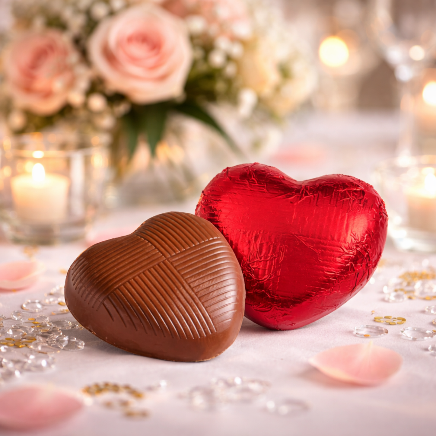 Gifting or personal indulgence with premium milk chocolate hearts