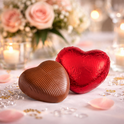 Gifting or personal indulgence with premium milk chocolate hearts