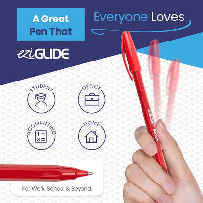 Bulk pack of black ink pens for everyday writing