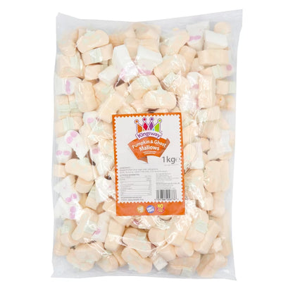 Fluffy Halloween pumpkin and ghost marshmallows from Kingsway