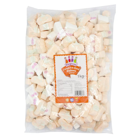 Fluffy Halloween pumpkin and ghost marshmallows from Kingsway